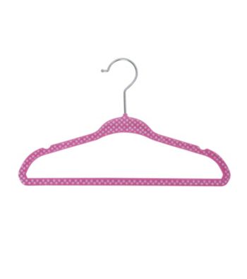 Delta Pink 10-pk. Dot Print Velvet Baby Hangers