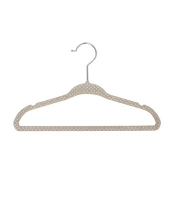 Delta Beige 10-pk. Dot Print Velvet Baby Hangers