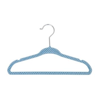 Delta Blue 10-pk. Dot Print Velvet Baby Hangers