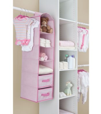 Delta Pink 4-Shelf Closet Storage with Drawers