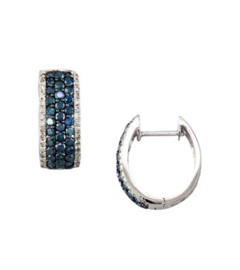 Effy® 14K White Gold 1.3 ct. t.w. Diamond Earrings - Blue/White