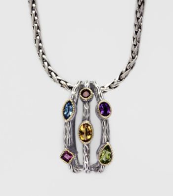 Effy® Balissima 18K Yellow Gold Sterling Silver Pendant Necklace - Multi