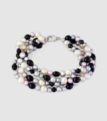 Effy® Balissima Sterling Silver Multi Color Freshwater Pearl Bracelet