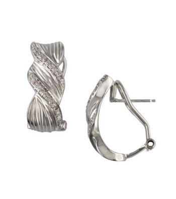 Effy® Balissima Sterling Silver .24 ct. t.w. Diamond Earrings