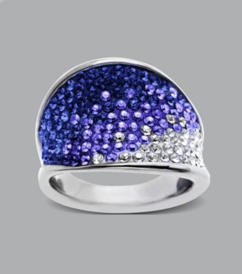 Impressions® Sterling Silver Swarovski® Elements Fade Ring - Purple