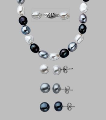 Sterling Silver Freshwater Pearl 4-pc. Jewelry Set