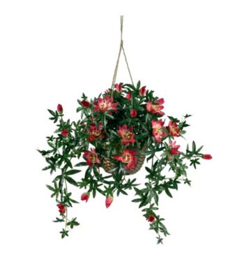 Nearly Natural® Passion Flower Silk Hanging Basket