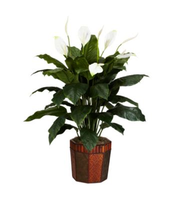 Nearly Natural® Spathyfillum with Vase Silk Plant
