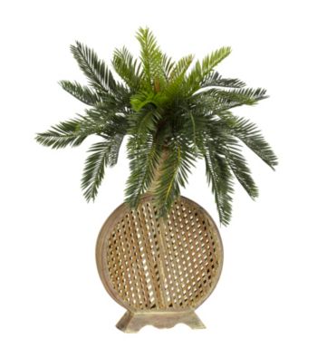 Nearly Natural® Cycas with Decorative Vase Silk Plant