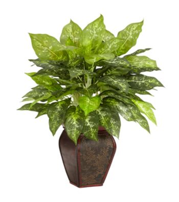 Nearly Natural® Dieffenbachia with Decorative Vase Silk Plant