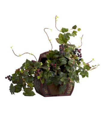 Nearly Natural® Grape Leaf & Chest Silk Plant