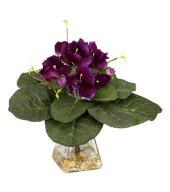 Nearly Natural® Gloxina with Vase Silk Plant