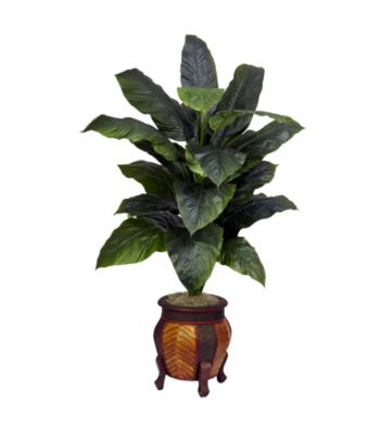 Nearly Natural® Giant Spathyfillum with Decorative Vase Silk Plant