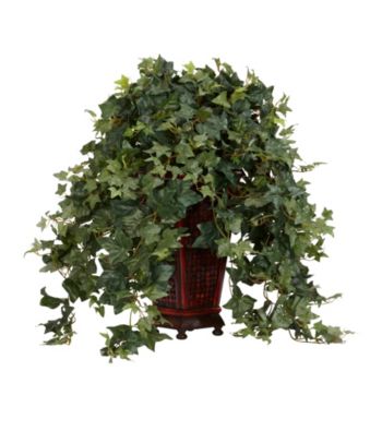 Nearly Natural® Vining Puff Ivy with Decorative Vase Silk Plant