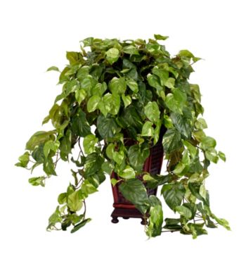 Nearly Natural® Vining Pothos with Decorative Vase Silk Plant