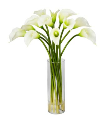 Nearly Natural® Mini Calla Lily Silk Flower Arrangement