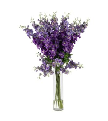 Nearly Natural® Delphinium Silk Flower Arrangement