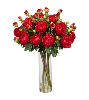Nearly Natural® Giant Peony Silk Flower Arrangement