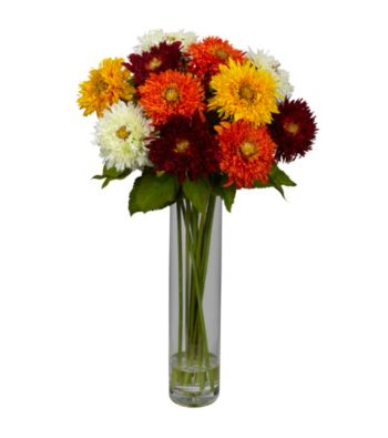 Nearly Natural® Sunflower with Cylinder Silk Flower Arrangement