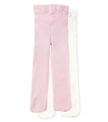 Cuddle Bear® Baby Girls' 2-pk. Pink/Ivory Microfiber Tights