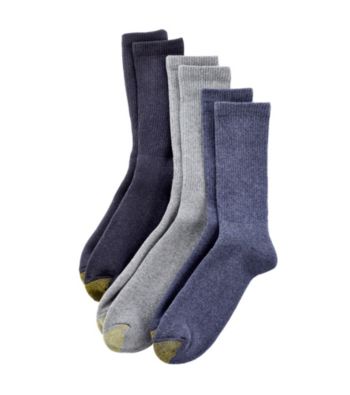 GOLD TOE® Men's Denim 3-Pack Uptown Crew Socks