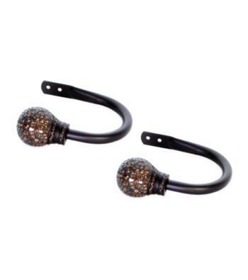 Elegant Home Fashions® Set of Two Eileen Amber Mosaic Holdbacks