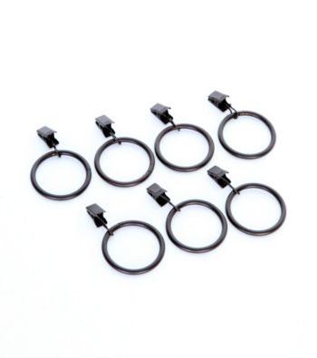 Elegant Home Fashions® Set of Seven Rubbed Bronze Finish Metal Rings