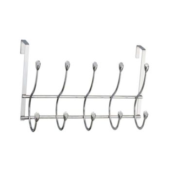 Elegant Home Fashions® 5 Hook Over the Door - Clear Acrylic Ball/Chrome