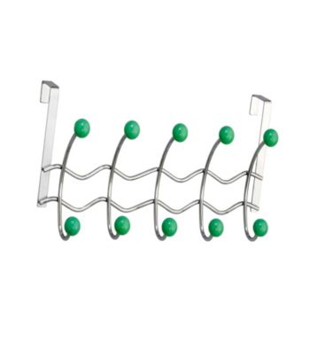 Elegant Home Fashions® 5 Hook Over the Door - Sage Porcelain Ball/Chrome