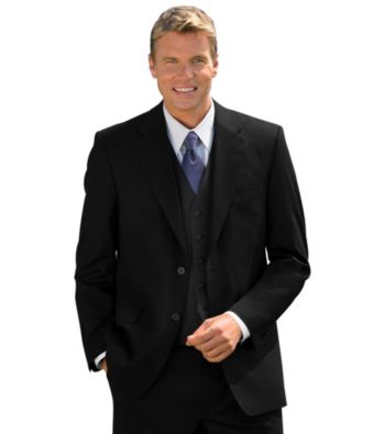 Oak Hill® Men's Big & Tall Black Continuous Comfort™ Suit Coat