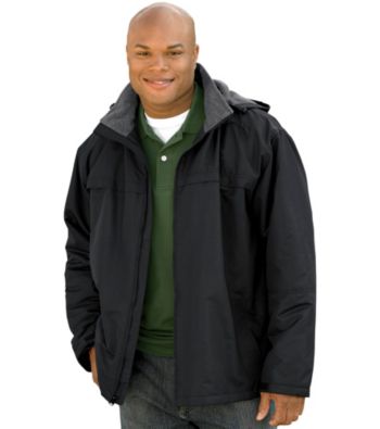 Harbor Bay® Men's Big & Tall Black Hooded Squall Jacket