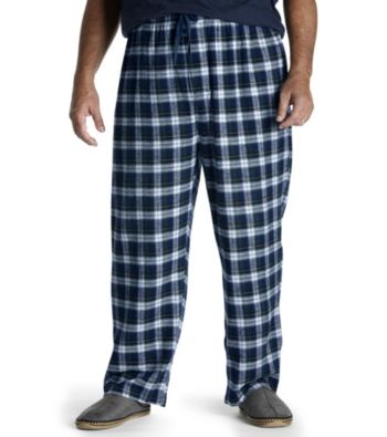 Harbor Bay® Men's Big & Tall Plaid Flannel Lounge Pants