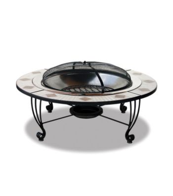 UniFlame® Mosaic Tile and Stainless Steel Outdoor Firebowl