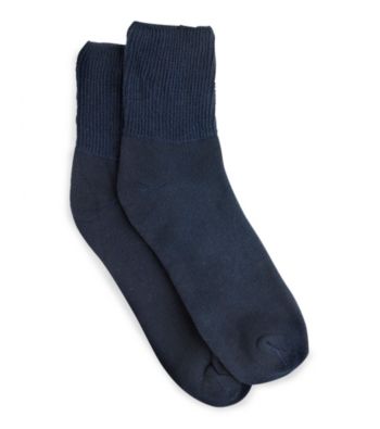 Men's Big & Tall Extra-Wide Diabetic Support Quarter-Top Socks