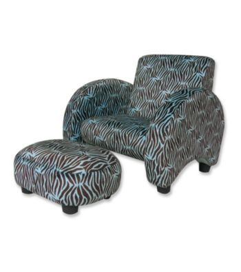 Trend Lab Mod Chair- Blue Zebra