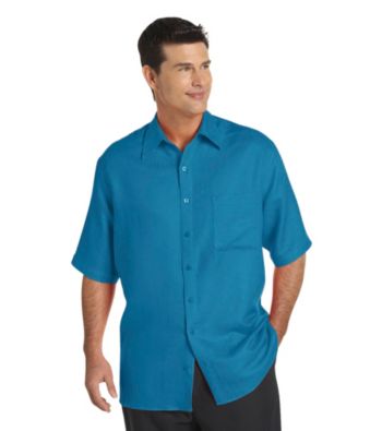 Synrgy Men's Big & Tall Textured Camp Shirt