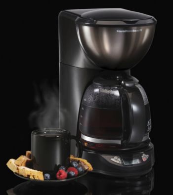 Hamilton Beach® Black Ice™ Metal Collection 12-Cup Digital Coffeemaker with Cone Filter