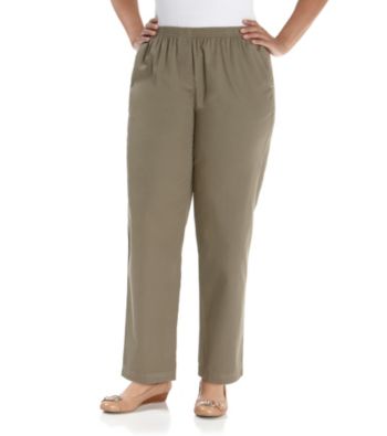 Breckenridge® Plus Size Twill Pull-On Pants