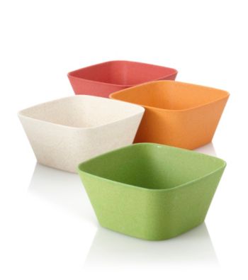 Eco Life™ Set of 4 Multicolored Square Bowls