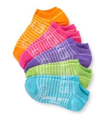 Hello Kitty® Girls' Assorted Neon 5-pk. Striped Socks