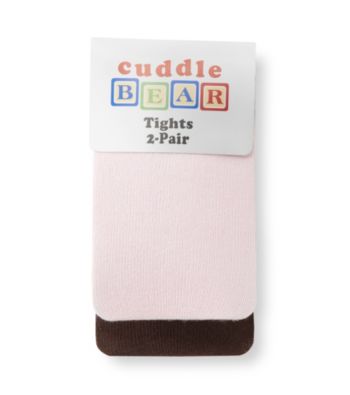 Cuddle Bear® Baby Girls' Pink/Brown 2-pk. Tights