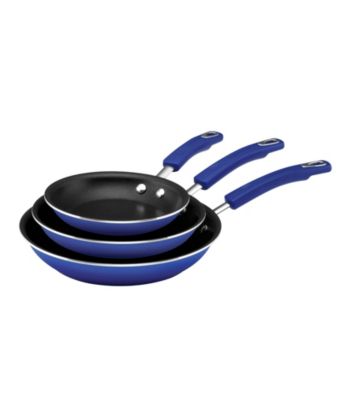 Rachael Ray® Porcelain II Two-Tone Blue Open Skillet Triple Pack