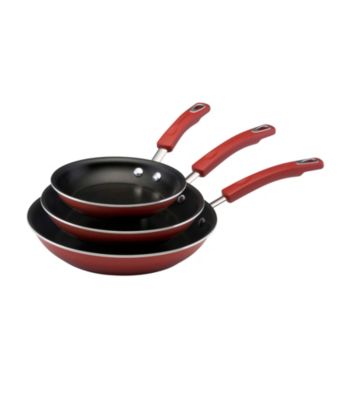 Rachael Ray® Porcelain II Red Open Skillet Triple Pack