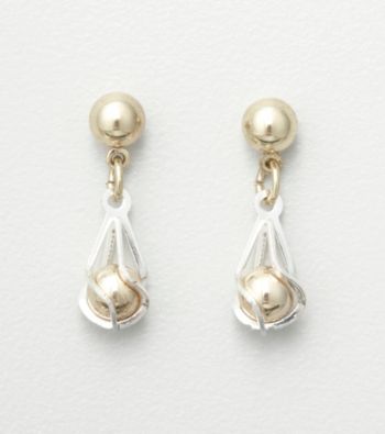 Studio Works® Two Tone Ball Drop Earrings