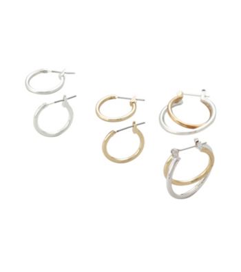 Studio Works® Multi Hoop Earring Set