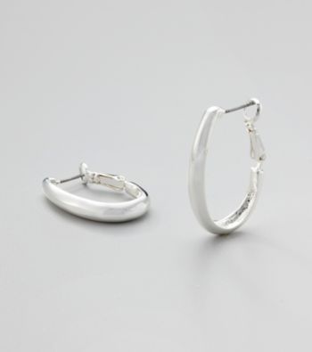 Studio Works® Silvertone Hoop Earrings