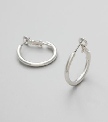 Studio Works® Medium Silvertone Hoop Earrings