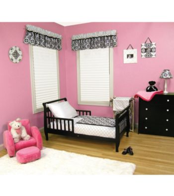 Versailles Black and White 4-pc. Toddler Bedding Set by Trend Lab