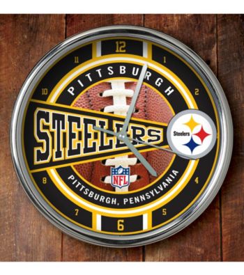 The Memory Company® Pittsburgh Steelers Chrome Clock