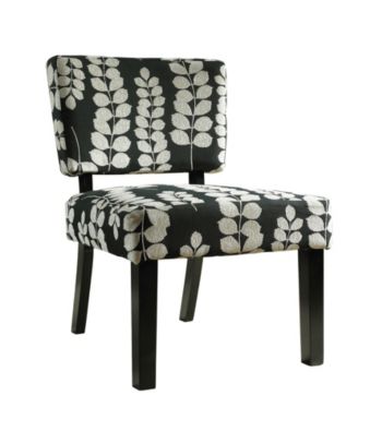 Powell® Black & Cream Floral Oliver Accent Chair